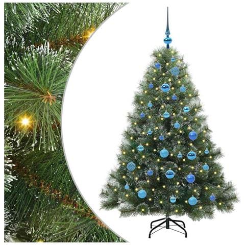 Albero di Natale artificiale con 150 LED Verde 150 cm PE e PVC - Foto 1