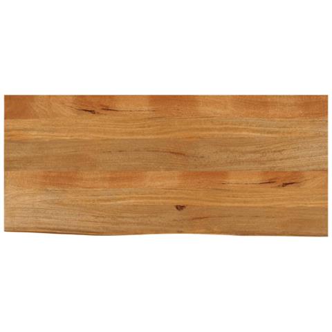 Piano Tavolo Bordi Vivi 140x60x3,8cm in Legno Massello di Mango - Foto 1