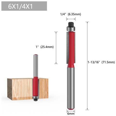 Set Di 4 Punte Per Fresatrice Per Legno Con Gambo Da 1/4 Di Pollice - Strumenti Per Rifilatura E Bordatura - Foto 6