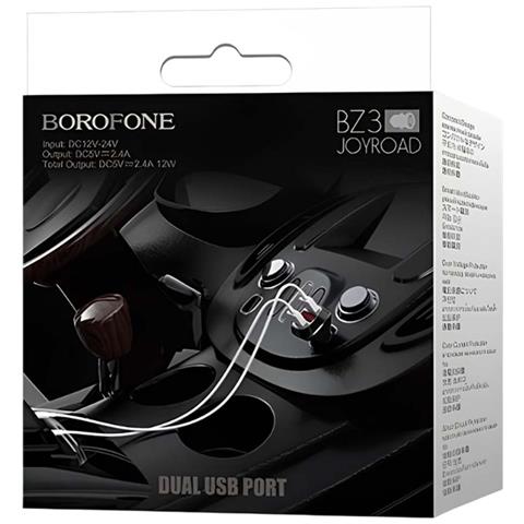 Caricatore Per Auto 2 Usb Con Display Lcd A Ricarica Rapida, Nero - Foto 2
