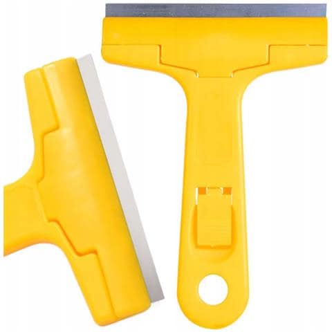 Raschietto Per Rimuovere Adesivi - Lama Larga 10 Cm, Lunghezza 16,5 Cm | Giallo, Sicuro E Preciso | Per Superfici Lisce - Foto 1