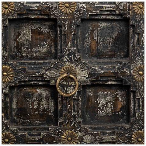 Credenza In Legno Intagliato Nero 97x41x90h Cm - Foto 8