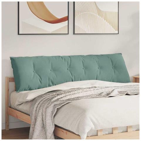 Cuscino per Schiena Verde Mare 180 x 50 cm Tessuto in Cords - Foto 2