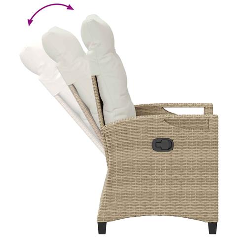 Sedia da Giardino 2 pcs Beige e Crema 56 x 60 x 112 cm - Foto 9