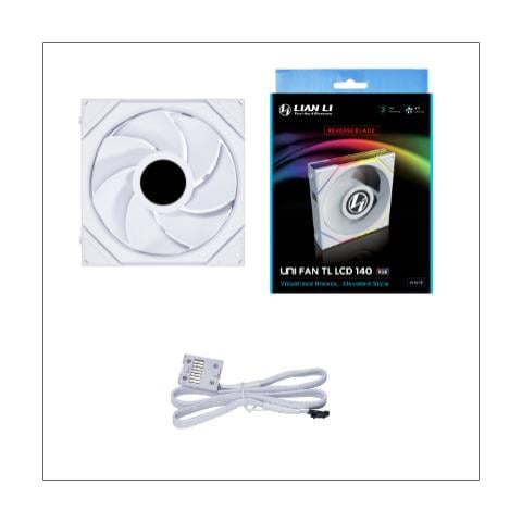 Uni Fan TL LCD Case per computer, Processore Ventilatore 14 cm Bianco 1 pz - Foto 2
