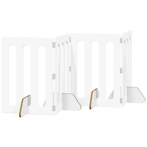 Recinto pieghevole per animali 4 pcs Bianco 201 x 38 x 70 cm - Foto 1