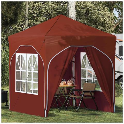 Tenda per feste a pop-up 192 x 192 x 245 cm Terracotta - Foto 2
