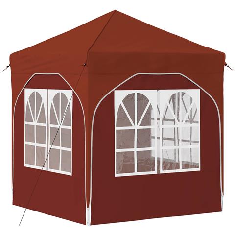 Tenda per feste a pop-up 192 x 192 x 245 cm Terracotta - Foto 9