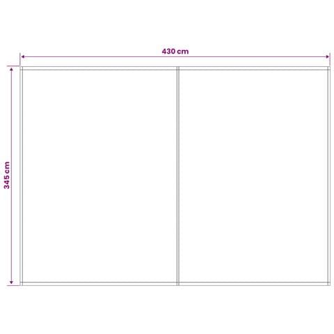 Telo di ricambio per tenda da sole Antracite 450 × 350 cm - Foto 4
