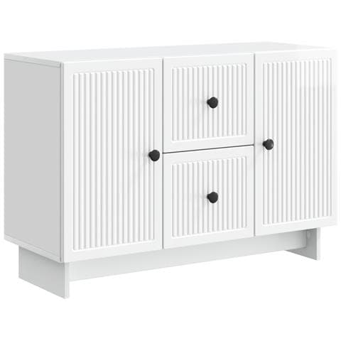 Credenza Bianco Lucido 89 x 34,5 x 60 cm Legno ingegnerizzato - Foto 1