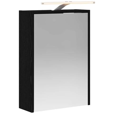 Mobiletto per specchio da bagno Rovere Nero 43 x 16 x 62.5 cm - Foto 1