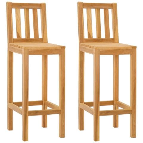 Sgabello da bar 2 pcs Naturale 35 x 45 x 110 cm - Foto 1