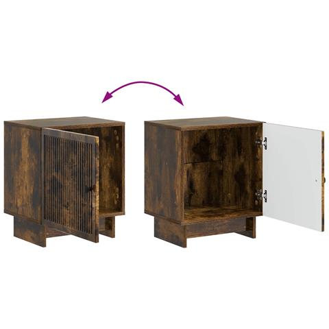 Armadio da Notte Rovere Fumo 43 x 34,5 x 50 cm - Foto 9