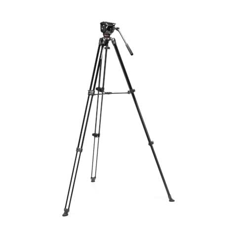 Video Alu Tripod with 500X Fluid Head treppiede Fotocamere digitali /film 3 gamba /gambe Nero - Foto 3