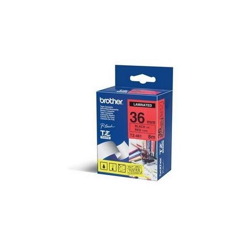 Nastro per Etichettatrice Formato 36 mm x 8 m Nero e Rosso - Foto 1