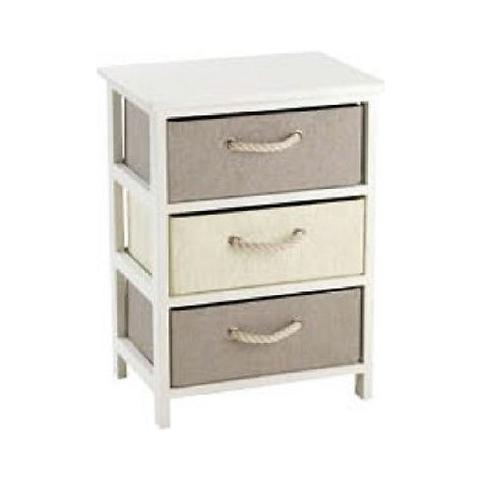 C656423 - Cassettiera in Legno e Rafia Sintetica 3 Cassetti - Foto 4