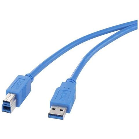Cavo Usb - Da Usb Tipo A (m) A Usb Tipo B (m) - Usb 3.0 - 50 Cm - Blu - Foto 1