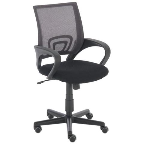 Sedia Ufficio Genius in Rete Traspirante I Sedia Pc Ergonomica Girevole Regolabile I Sedia Studio Imbottita con Braccioli e Ruote I Carico Max 120 kg Grigio - Foto 2