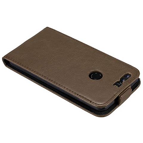 Cadorabo Custodia Compatibile Con Honor 8 In Bruno Caffè - Coperchio Protettivo In Design Flip Con Chiusura Magnetica - Foto 2