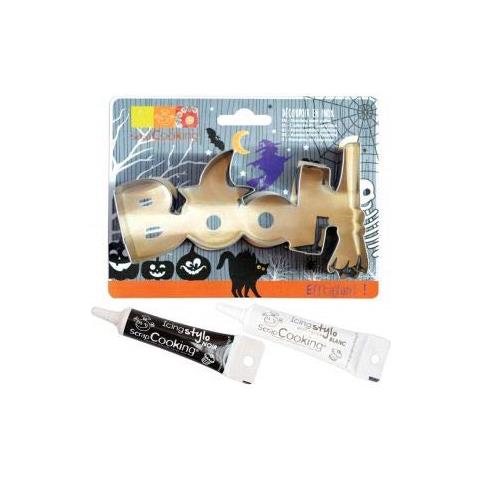 Tagliabiscotti In Acciaio Inox - Halloween Booh + Penne Alimentari Bianco E Nero - Foto 1