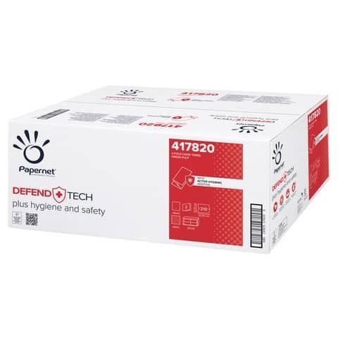 Asciugamani Piegati A V Defend Tech - 2 Veli 22x21 Cm Bianco - Pura Cellulosa - 15 Fascette Da 210 Ff 417820 - Foto 1