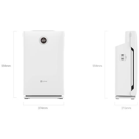 Purificatore d'Aria UV-C FIltro HEPA per Ambienti fino a 42 m² Colore Bianco - Foto 8