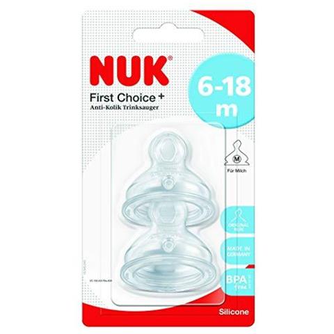 First Choice Bambino Bottiglia Capezzolo 6-18 Mesi Silicone Con Media Feed Hole Anti-colic 2 Conte - Foto 2