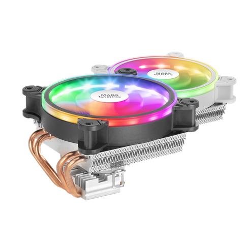 Mars Gaming Mcpu220w Dissipatore Per Cpu, Dual Argb, Pwm Ultra Silent - White - Foto 6
