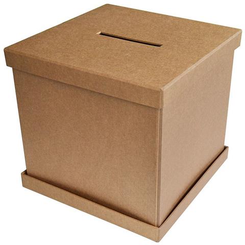 Urna Kraft Quadrata Da 25 Cm Per Matrimonio O Compleanno - Foto 2