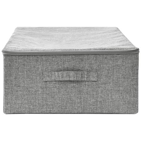 Scatola Portaoggetti in Tessuto 70x40x18 cm Grigio - Foto 2