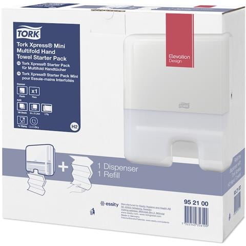 952100 Dispenser Di Asciugamani Di Carta Distributore Di Asciugamani Di Carta In Fogli Bianco - Foto 1