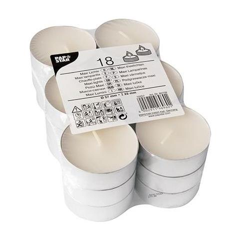 85739 Candela Di Cera Rotondo Bianco 18 Pz - Foto 1