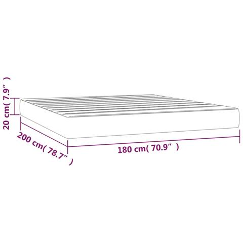 Materasso A Molle Insacchettate Grigio Scuro 180x200x20 Cm - Foto 2