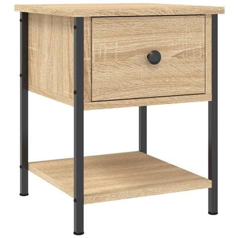 Comodino Rovere Sonoma 34x35,5x45 Cm In Legno Multistrato - Foto 1