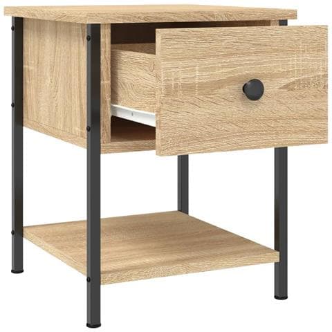 Comodino Rovere Sonoma 34x35,5x45 Cm In Legno Multistrato - Foto 9