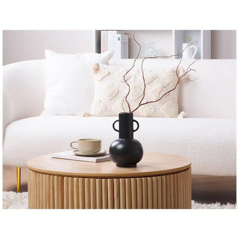 Vaso Da Fiori Perea Realizzato A Mano Ceramica Nero - Foto 1