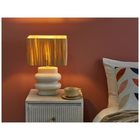 Lampada Da Tavolo Judy Ceramica Bianco - Foto 1