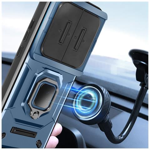 Cover Per Xiaomi 14 Ultra Anello Supporto Coprifotocamera Scorrevole - Foto 5