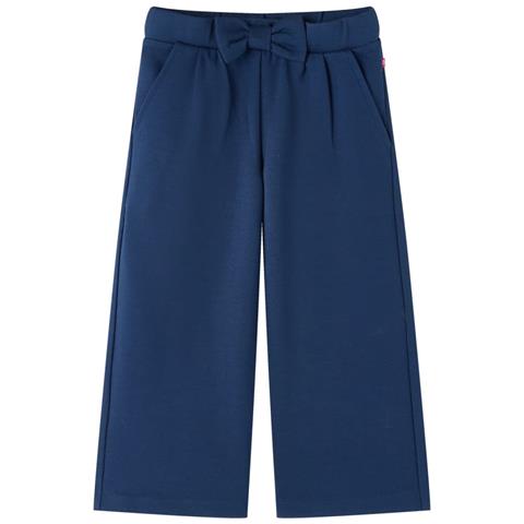 Pantaloni Per Bambini A Gamba Larga Blu Marino 140 - Foto 1