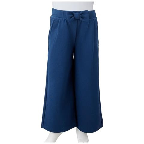 Pantaloni Per Bambini A Gamba Larga Blu Marino 140 - Foto 8