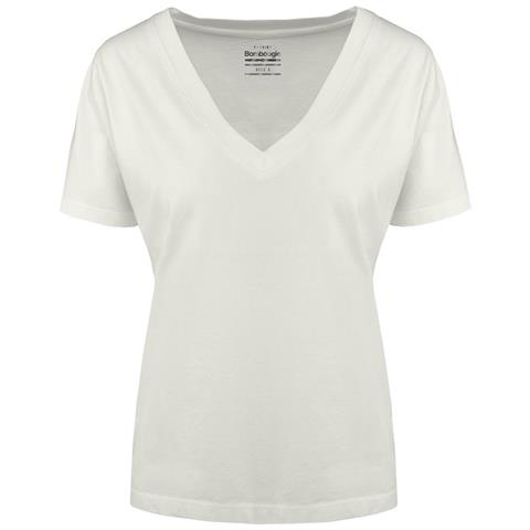 T-shirt Con Scollo A V In Cotone Organicco Donna - Ice Sage It 40 - Foto 1
