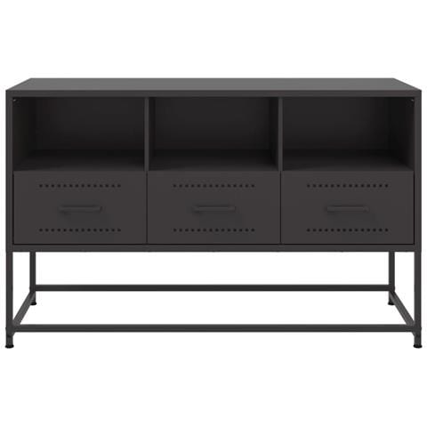 Mobile Tv Nero 100,5x39x60,5 Cm In Acciaio - Foto 2