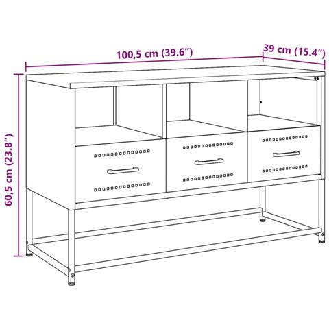 Mobile Tv Nero 100,5x39x60,5 Cm In Acciaio - Foto 10