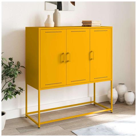 Mobile Tv Bianco 100,5x39x60,5 Cm In Acciaio - Foto 2