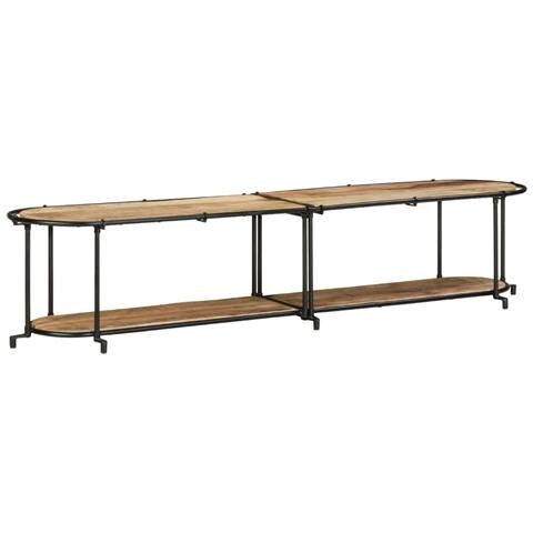 Mobile Porta Tv 200x42x40 Cm In Massello Di Mango Grezzo - Foto 1