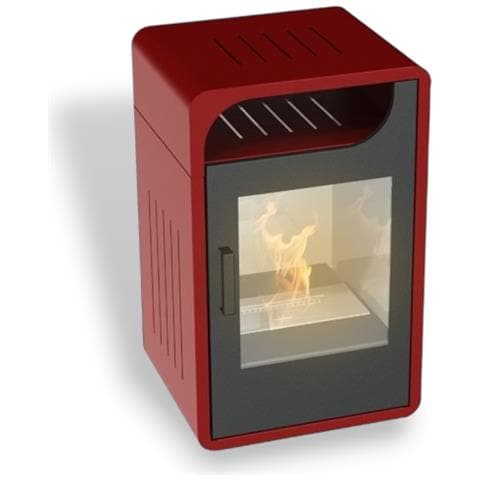 Stufa A Bioetanolo 3 Kw Riscaldamento A Liquido Con Struttura In Acciaio Bordeaux Gorgona - Foto 1