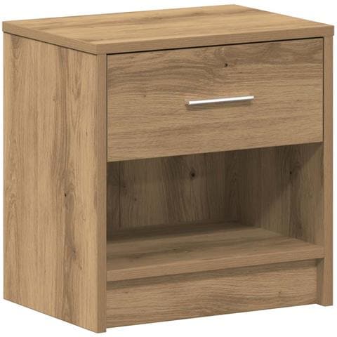 Comodino Con Cassetto Rovere Artigianale 39x28x41 Cm - Foto 2