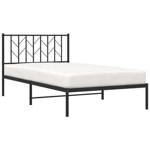 Giroletto Con Testiera In Metallo Nero 107x203 Cm - Foto 3