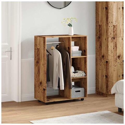Armadio Legno Antico 80x40x110 Cm In Legno Multistrato - Foto 3