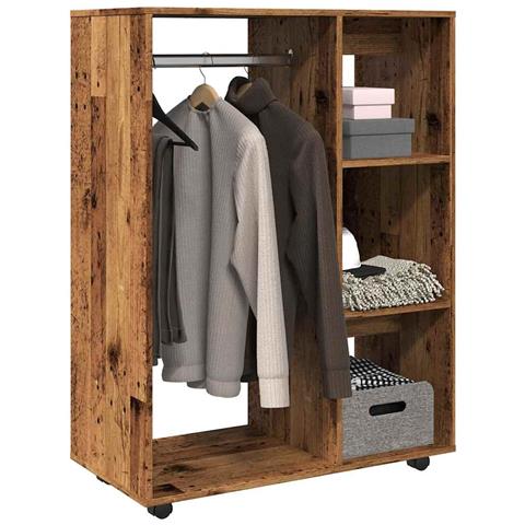 Armadio Legno Antico 80x40x110 Cm In Legno Multistrato - Foto 1